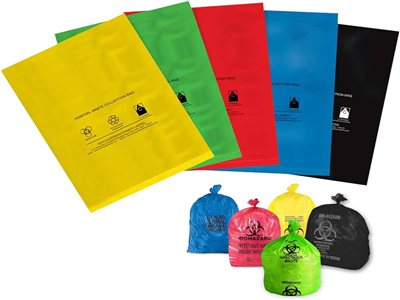 Biomedical Waste Bags (Red, Yellow, Blue, Green, Black)